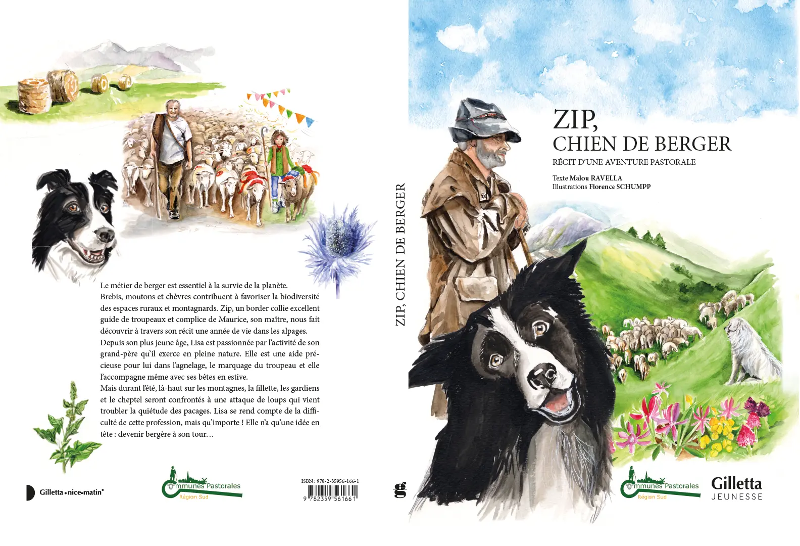 Livre pour enfant Zip, chien de berger
